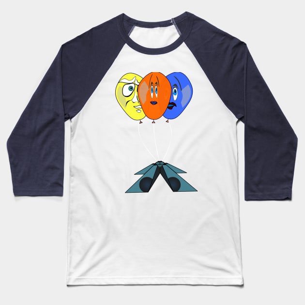 three balloons waiting for the party. Baseball T-Shirt by jsar